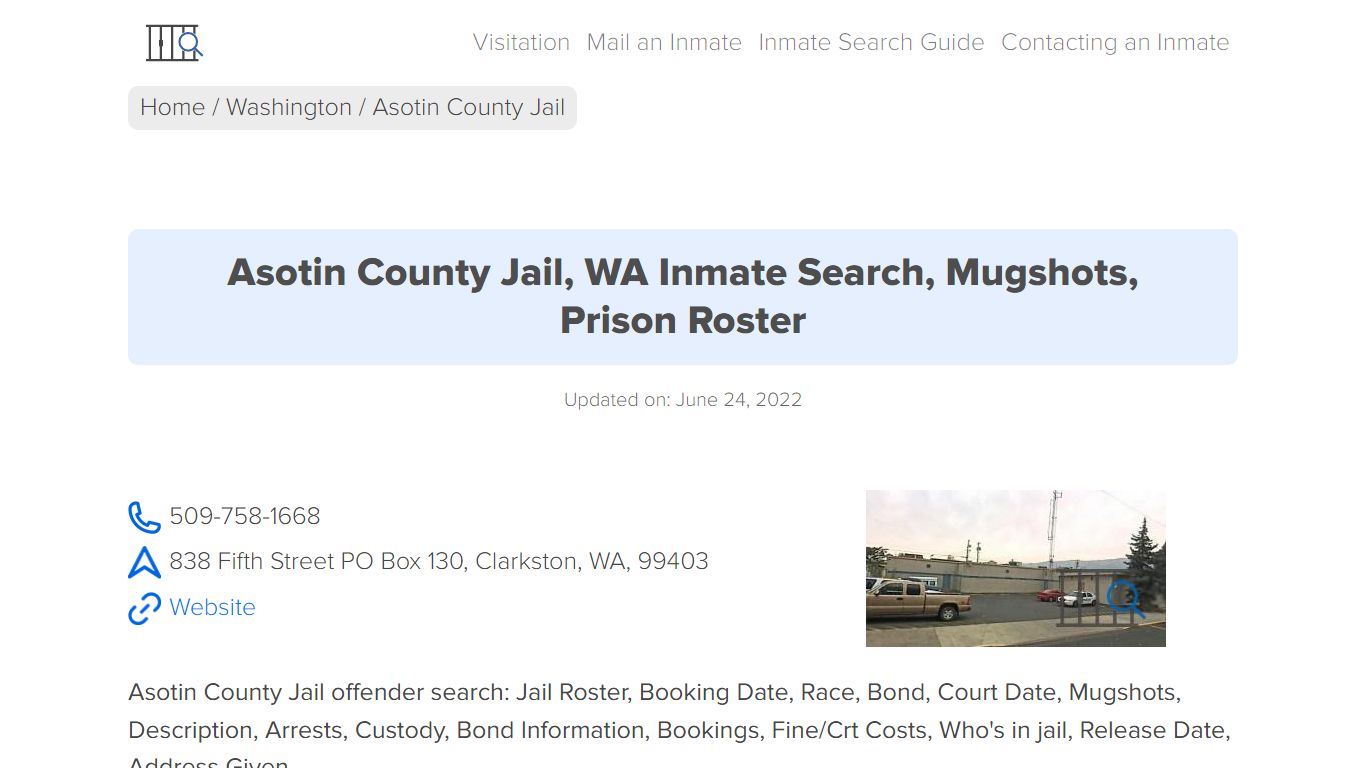 Asotin County Jail, WA Inmate Search, Mugshots, Prison Roster