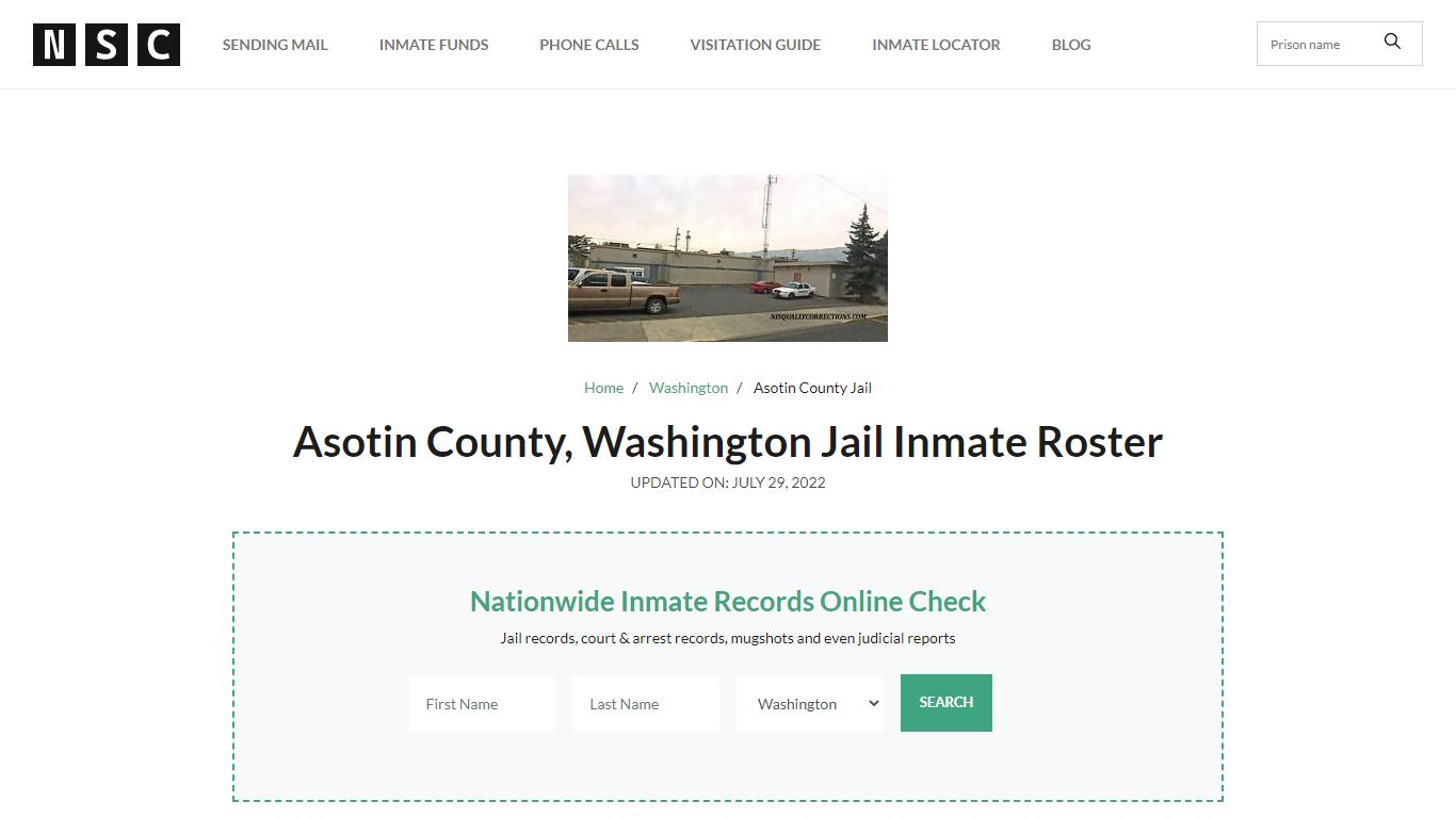 Asotin County, Washington Jail Inmate List